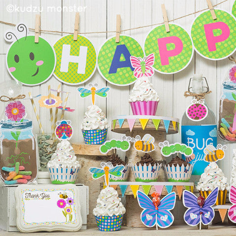 Printable Bug Garden Party Deluxe Kit - Kudzu Monster
 - 1