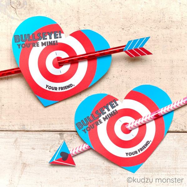 Bullseye Pencil Valentine