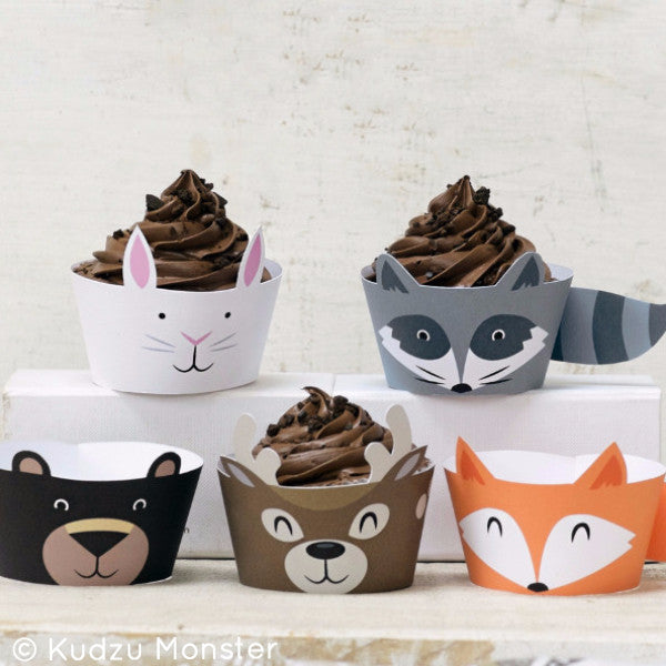 Woodland Cupcake Wrappers - Kudzu Monster