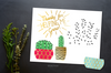 Mother's Day Finger Paint Art Activity: Cactus Succulents