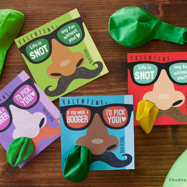 Booger Balloon Valentine Cards