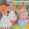 popcorn boxes circus lion cupcake