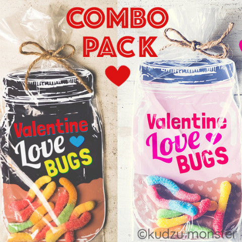 Combo Pack of Love Bug Mason Jar Valentine - Kudzu Monster