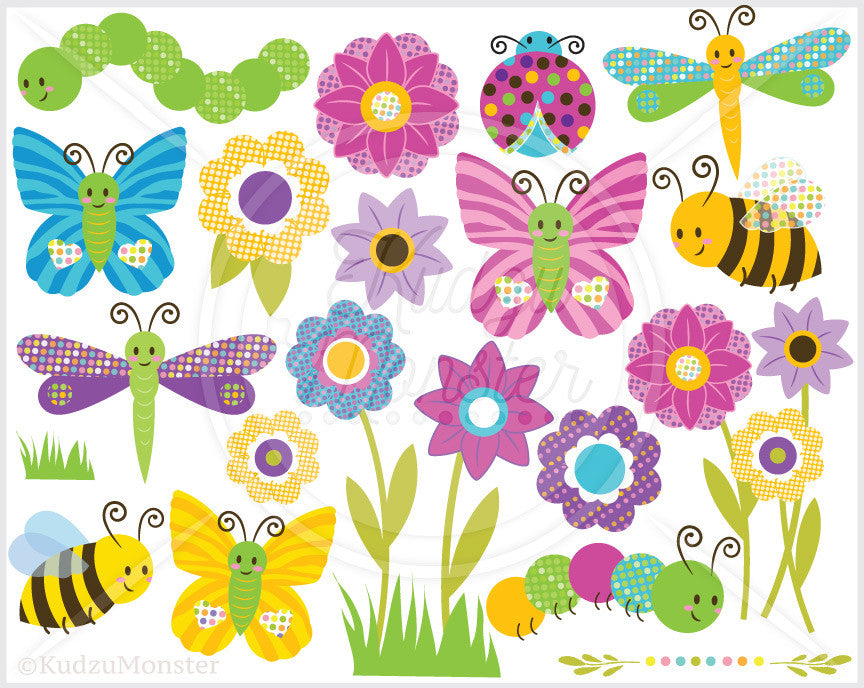 Cute Bugs Clip Art Graphics - Kudzu Monster