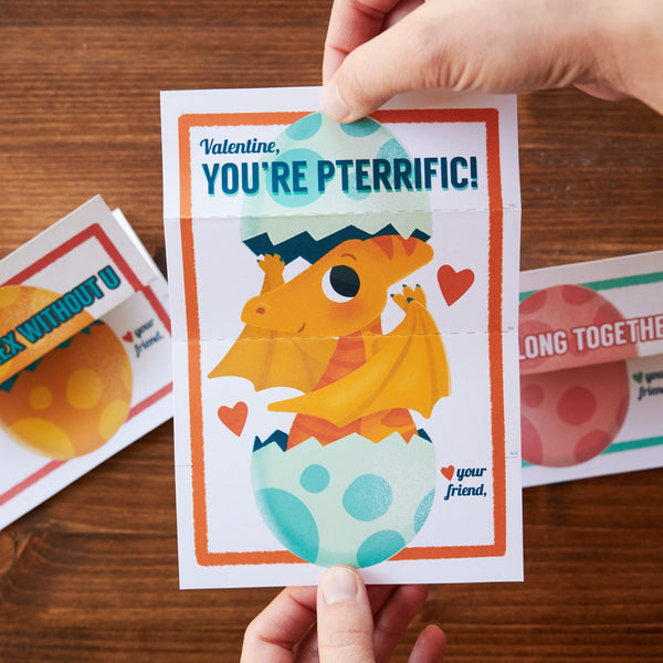 Pterodactyl Folding Surprise Valentine