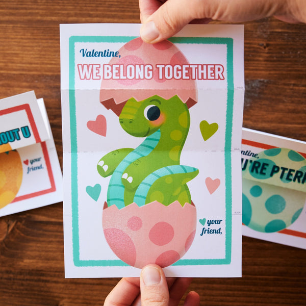 Brachiosaurus Folding Surprise Valentine