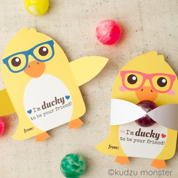 Valentine Duckling Candy Huggers - Kudzu Monster