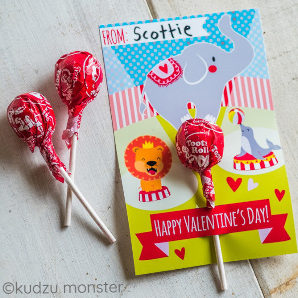 Circus Valentine Card - Kudzu Monster