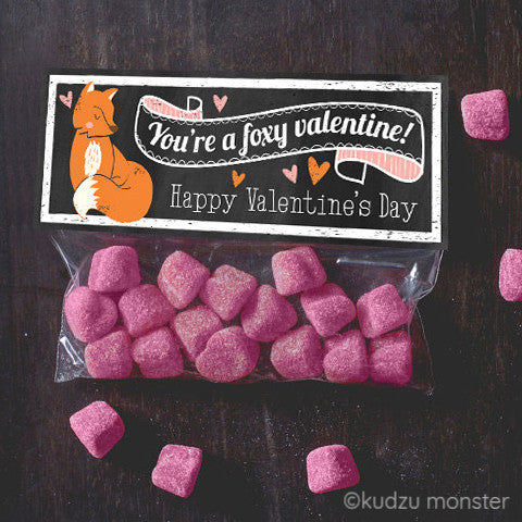 Valentine Fox Treat Topper - Kudzu Monster