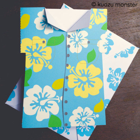 Hawaiian Shirt Printable Card