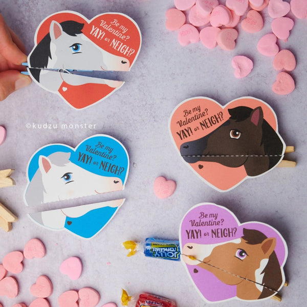 Horse Clothespin Puppet Valentine