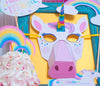 Unicorn Rainbow Printable Party Decor and Birthday Activity Kit Instant Download photo props, banner, cupcake wrappers, party favors, & more