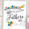 Finger Paint Art Father's Day Printable Caterpillar Butterfly DIY Kid's Art Activity for Dad Fingerprints Ink Pad 8x10 inch Art work Print
