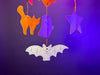 Printable Coloring Halloween Mobile Activity - Cute Spooky Craft - DIY Instant Download Halloween Decor- Ghost, Owl, Stars, Cat, Bats Mobile