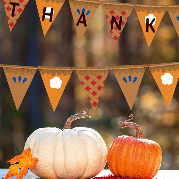 Printable Pie Slice Banner | Thanksgiving Decor | Pumpkin Pie, Blueberry Pie, Cherry Pie Pendant Garland | Thankful Flag Banner