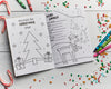 Printable Christmas Activity Book for the Kids Table | Santa Coloring Craft for Kids at Holiday Dinner | Maze, Word Find, Connect the dots