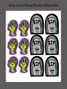 INSTANT Download Zombie party cupcake topper print at home dead hand grave yard tomb RIP gummy worm creepy party classroom DIY decor craft