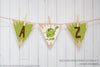Zombie Party Printable kit Birthday decor banner flags bottle wrap cupcake toppers graveyard monster theme DIY green party favors download