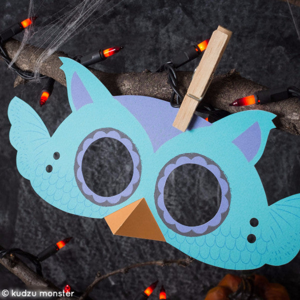 Printable Owl Mask - Kudzu Monster