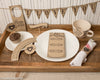 Valentine's Day Breakfast in Bed or Romantic Dinner for 2 printable DIY kit with menu, napkin wraps, cupcake wrappers, banner, and more