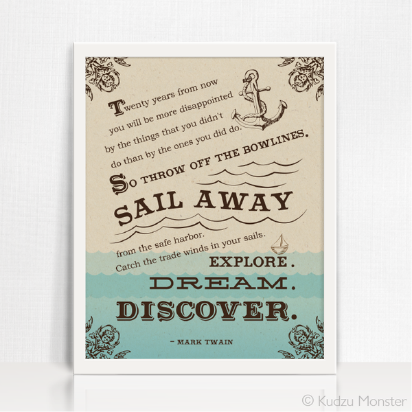 Mark Twain Quote Instant Art - Kudzu Monster