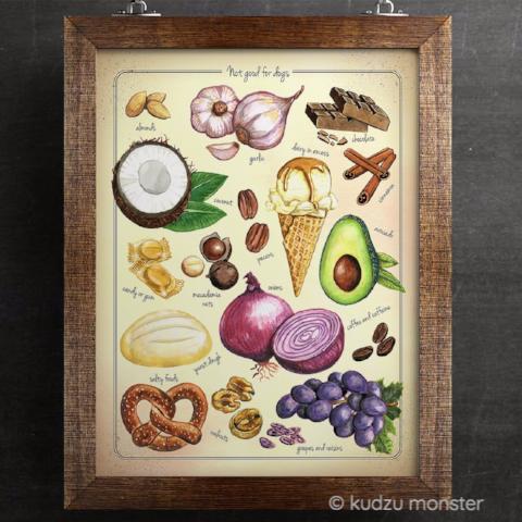 Off-Limits Dog Foods Poster