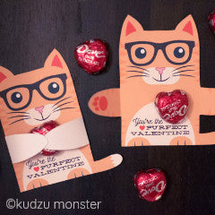 Valentine Orange Kitten Candy Huggers - Kudzu Monster