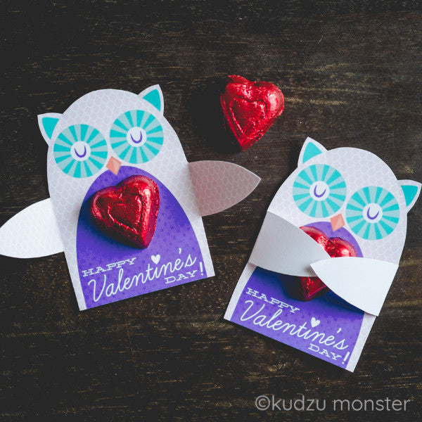 Valentine Owl Candy Huggers - Kudzu Monster