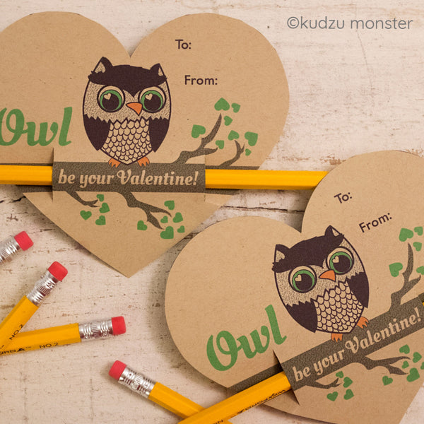 Valentine Owl Huggers - Kudzu Monster