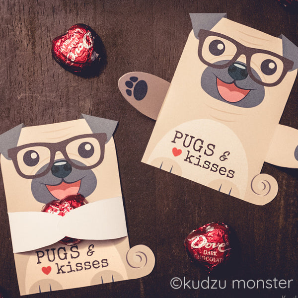Valentine Pug Candy Huggers - Kudzu Monster