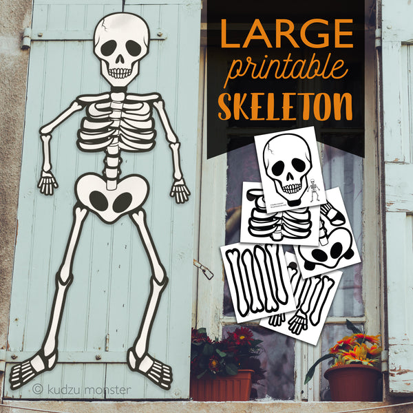 Large Printable Skeleton Wall Decor