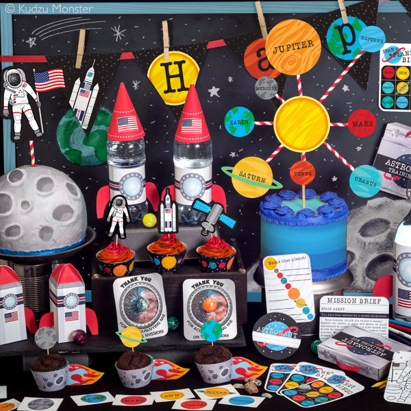 Printable USA Space Explorer Party Deluxe Kit - Kudzu Monster
 - 1