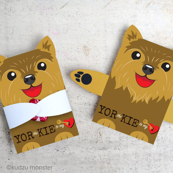 Valentine Yorkie Boy Candy Huggers