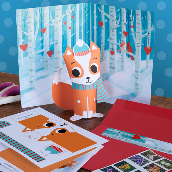 3D Fox Valentine Mail Craft Kit