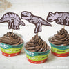 fossil cupcake toppers stegosaurus triceratops t rex