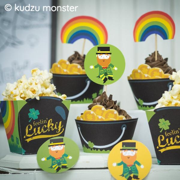 Printable St. Patrick's Day Kid's Party Decor Kit - Kudzu Monster
 - 2