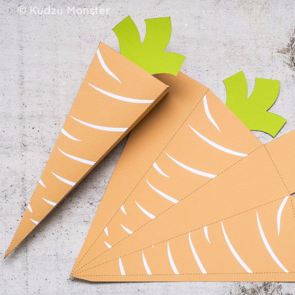 Printable Foldable Easter Carrot Candy Box - Kudzu Monster
 - 1