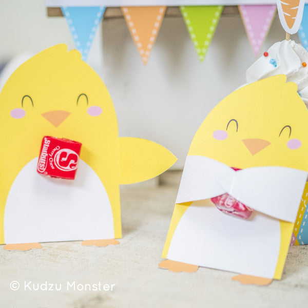 Printable Easter Chick Candy Huggers - Kudzu Monster
