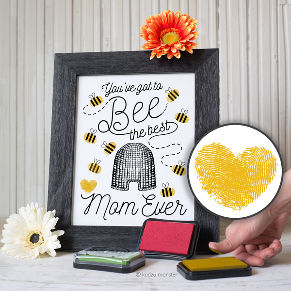 Mother's Day Finger Paint Art Activity: Bumble Bee