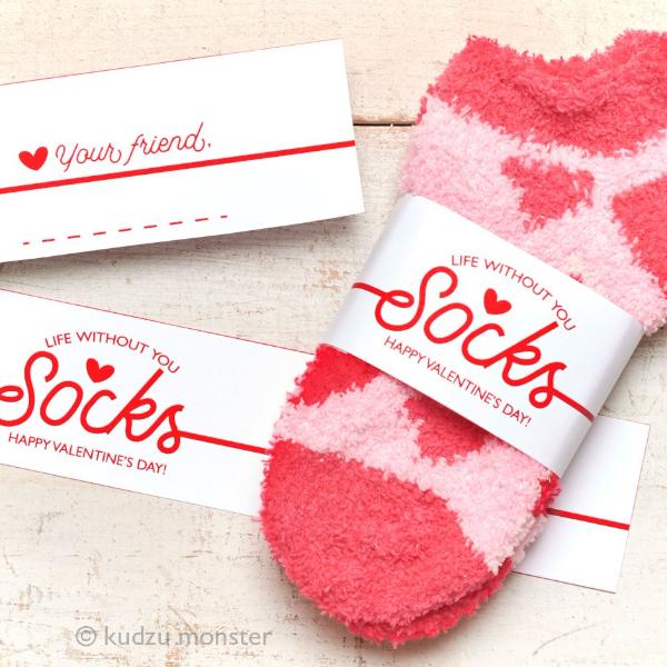 Life Without You Socks Valentine