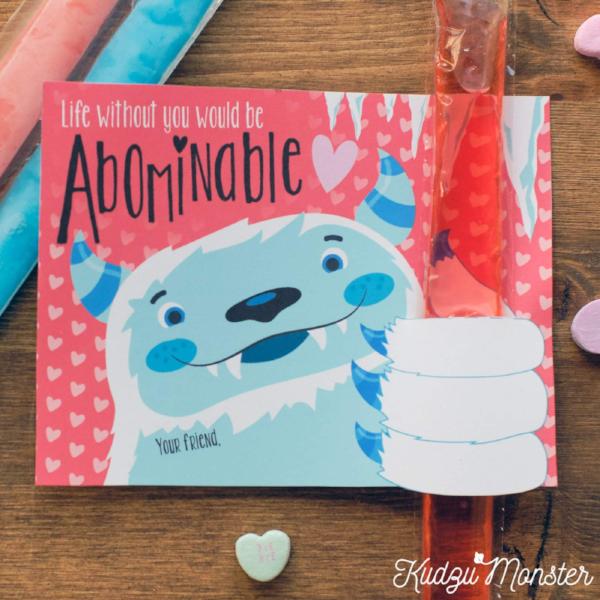 Yeti Freezer Pop Valentines