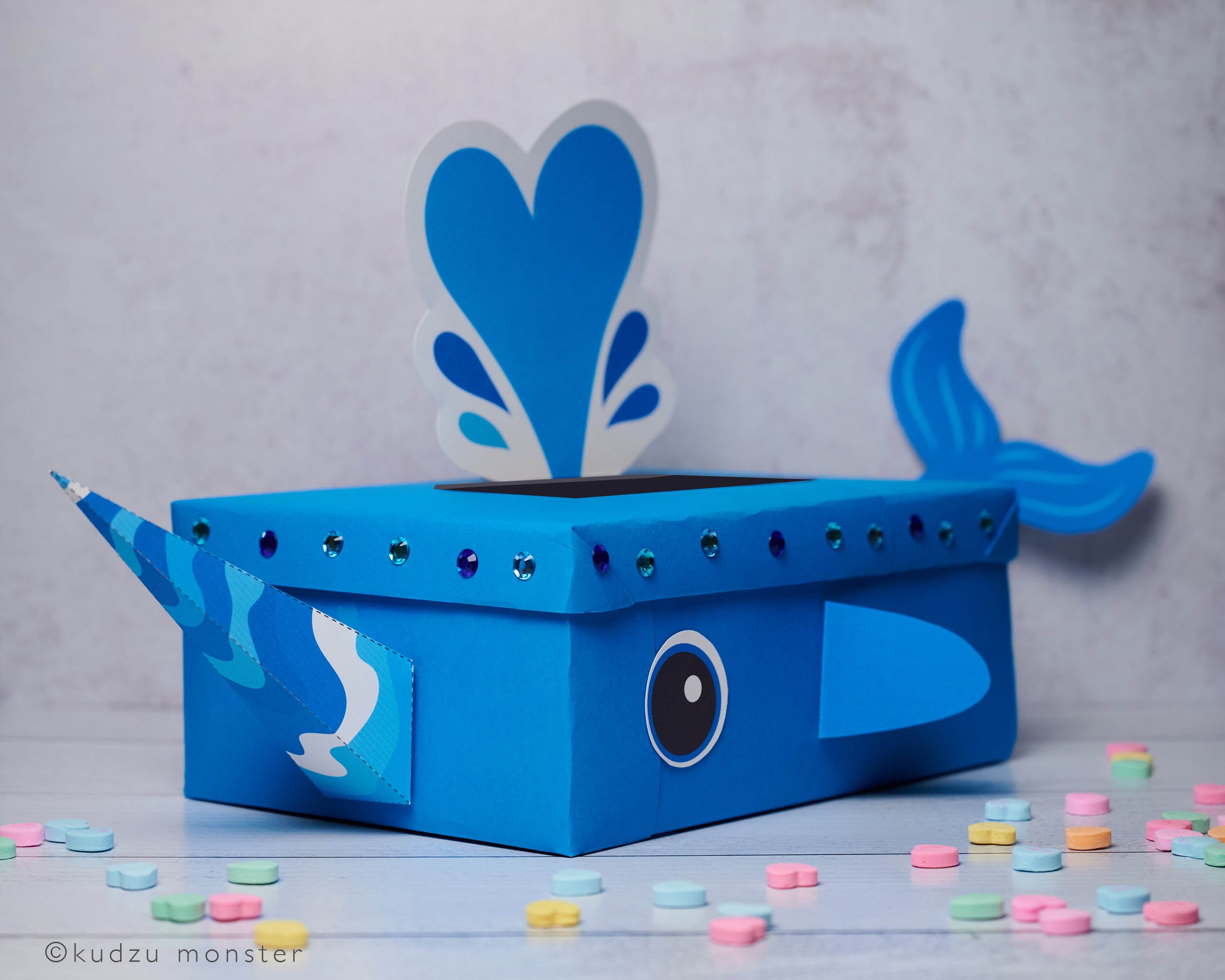 diy valentines fish box Narwhal Valentine Box Decor Kit – Kudzu Monster