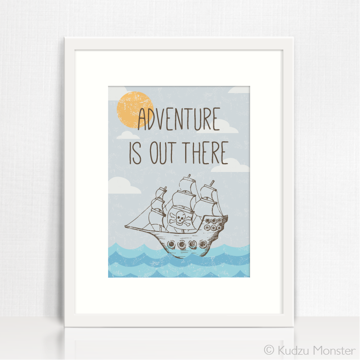 Adventurer Pirate Ship Instant Art - Kudzu Monster
