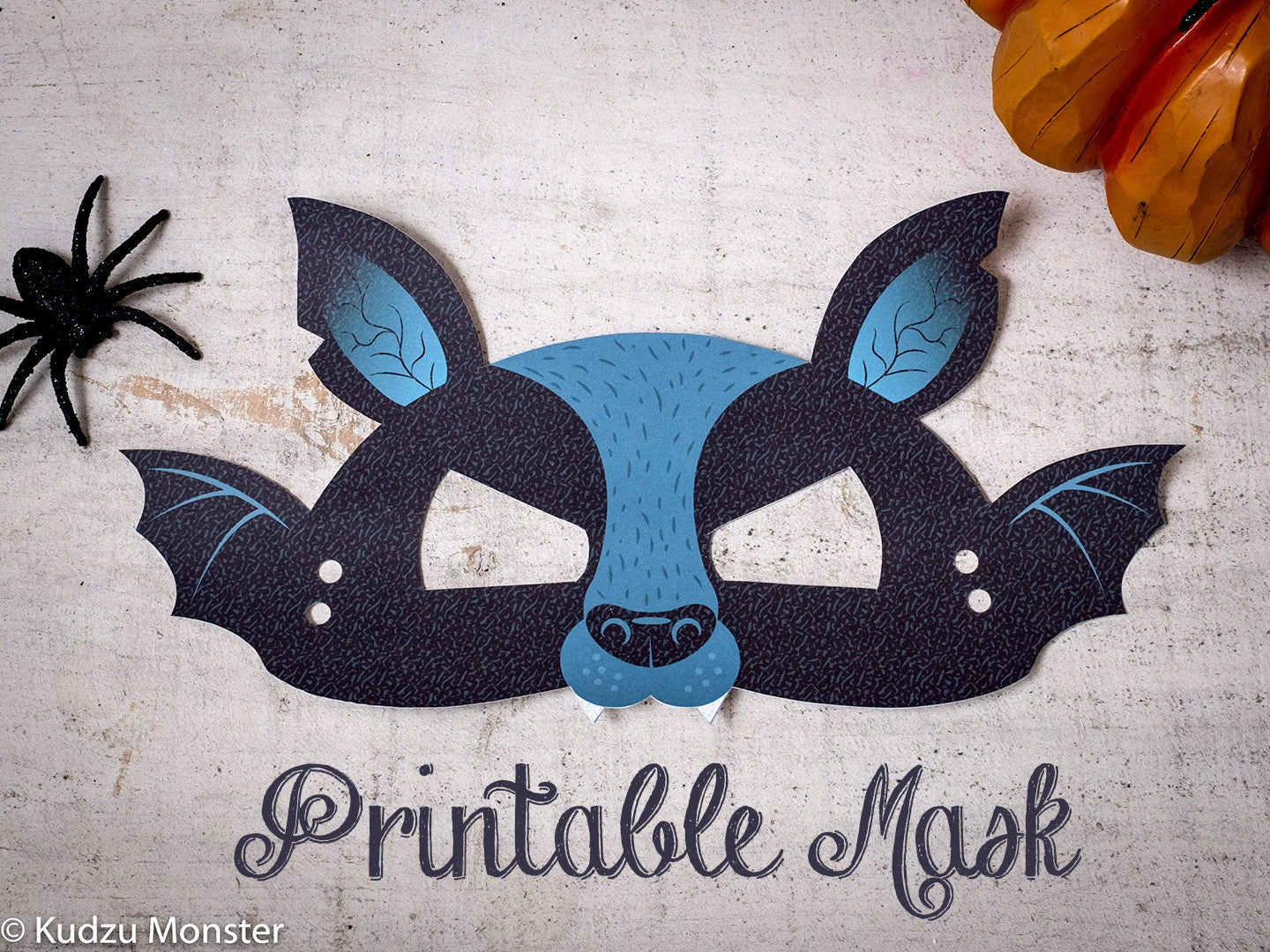 Printable Bat Mask Kudzu Monster