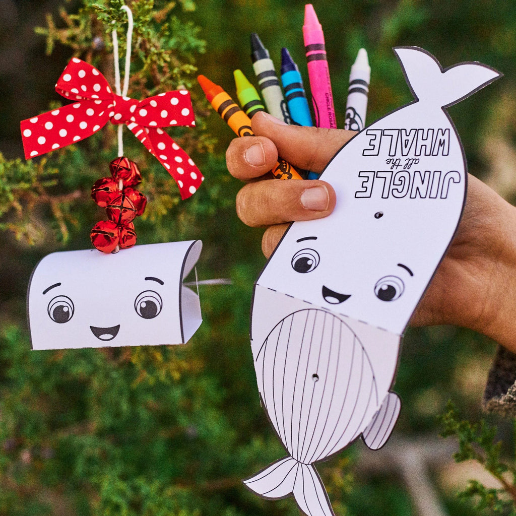 Whale Coloring Ornament