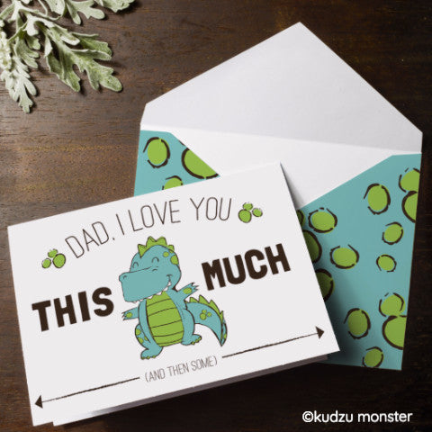 Father's Day Cute Dinosaur Card
