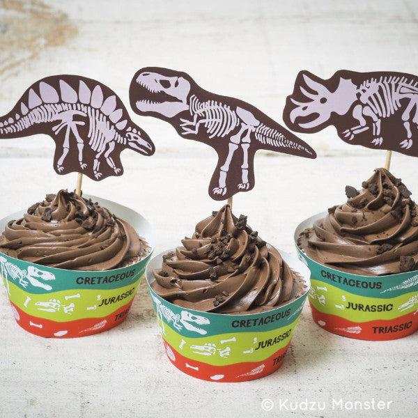 Dinosaur Fossils Cupcake Kit - Kudzu Monster