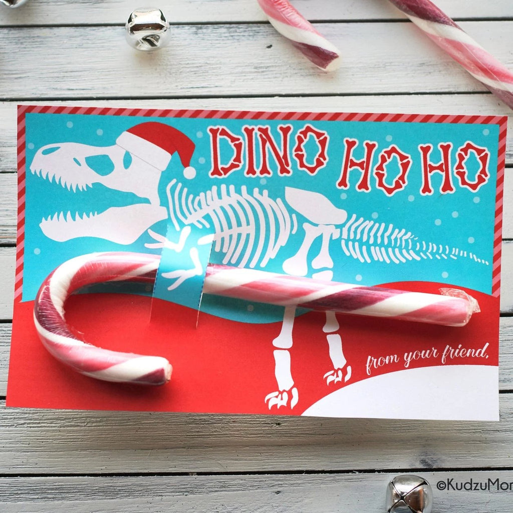 dinosaur candy cane holder t rex fossil skeleton christmas