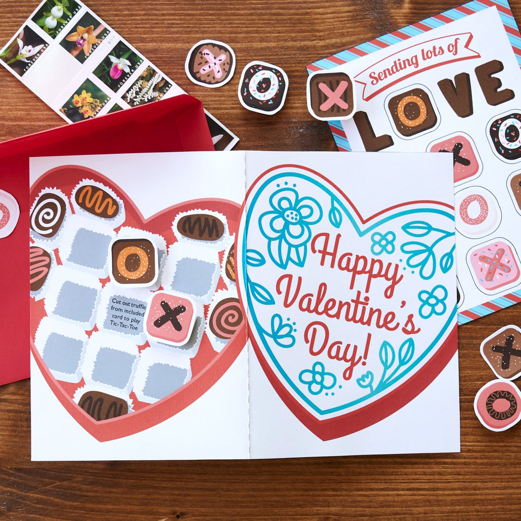 Chocolates Tic Tac Toe Card