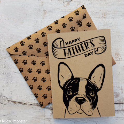 Boston Terrier Father's Day Card